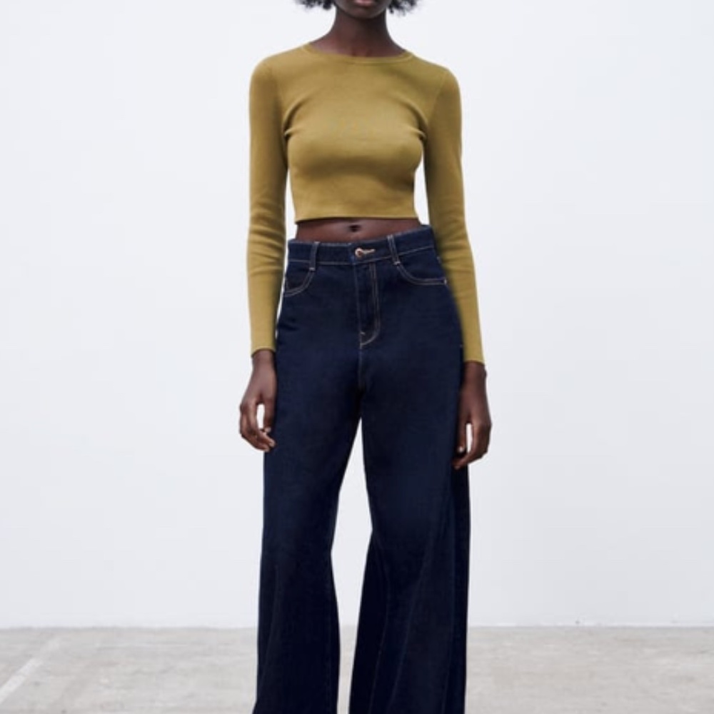 NWT ZARA RIBBED KNIT SWEATER